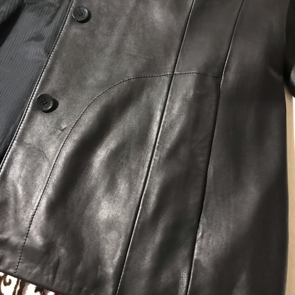 Wilson’s Black Pelle Studio Italian Leather Jacket - Picture 3 of 8